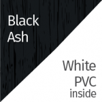 Black Ash on White