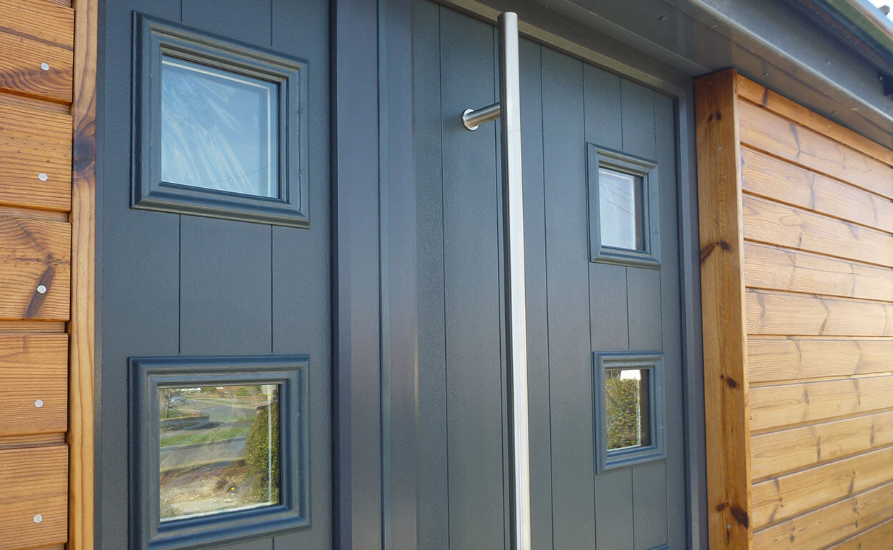 Anthracite grey contemporary composite door