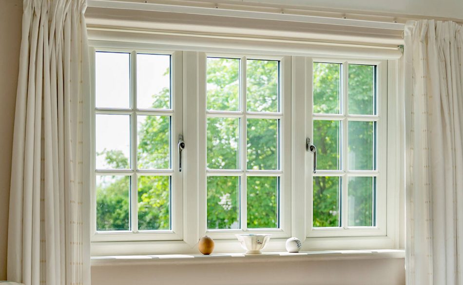 White uPVC windows interior view